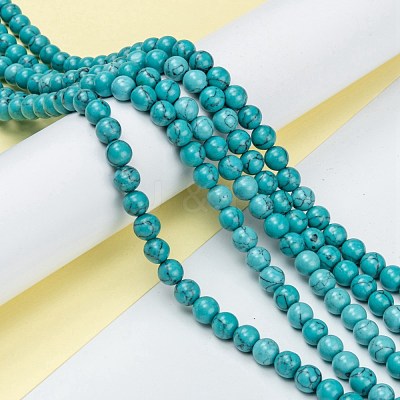 Synthetic Turquoise Beads Strands G-C180-02B-1