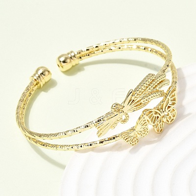 Brass Cuff Bangles BJEW-F526-07G-1
