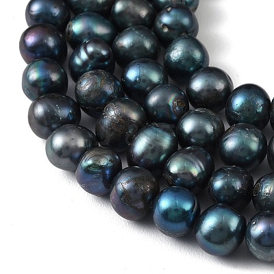 Dyed Natural Cultured Freshwater Pearl Beads Strands PEAR-L034-18A-1