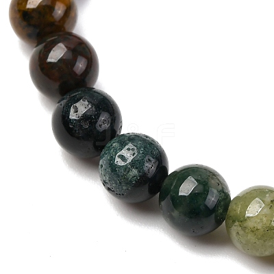 Natural Indian Agate Beaded Stretch Bracelets BJEW-D446-B-46-1
