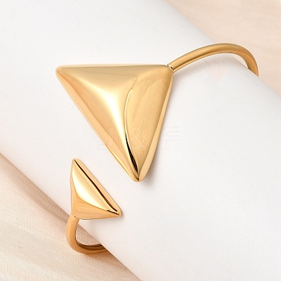 304 Stainless Steel Cuff Bangles BJEW-Z166-04G-1