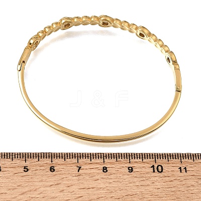 304 Stainless Steel Pave Clear Cubic Zirconia Heart Hinged Cuff Bangles for Women SA-CBAF851-03G-1