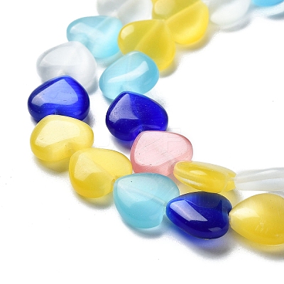 Cat Eye Glass Bead Strands X-CE-R010-11-1