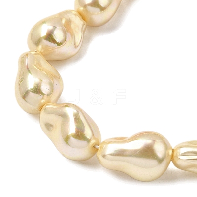 Electroplate Opaque Glass Imitation Pearl Beads Strands EGLA-K063-01C-1