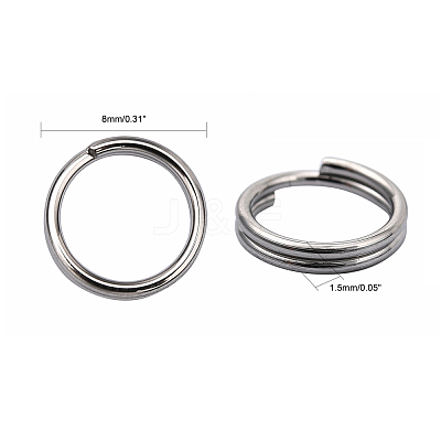 Tarnish Resistant 304 Stainless Steel Split Rings STAS-M216-09-1