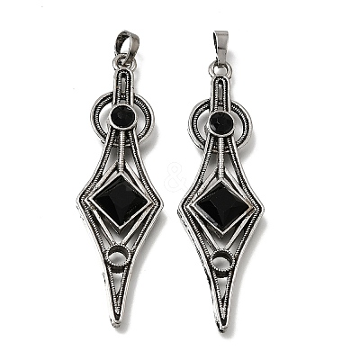 Natural Obsidian Big Pendants GG-CBA7610-01AS-01-1