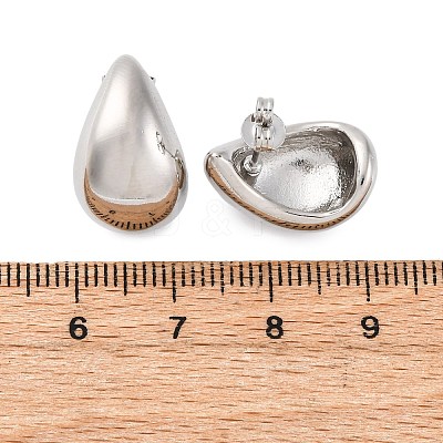 Rack Plating Brass Teardrop Stud Earrings EJWE-Q766-03P-1