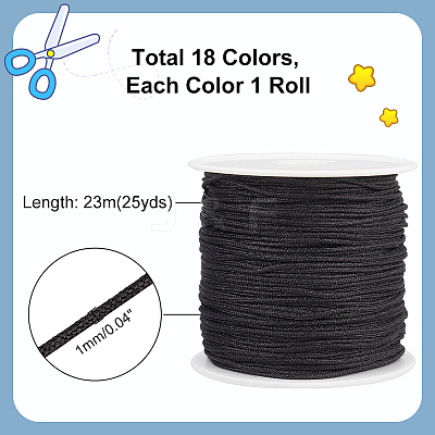 18 Rolls 18 Colors Chinlon Thread OCOR-PH0002-61-1