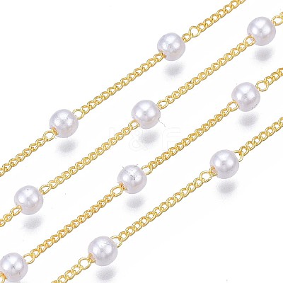 Handmade Brass Chains CHC-WH0006-02G-1