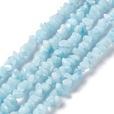 Natural White Jade Chip Beads Strands G-G905-02-1