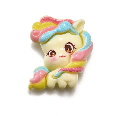 Unicorn Opaque Resin Decoden Cabochons CRES-F034-04-1