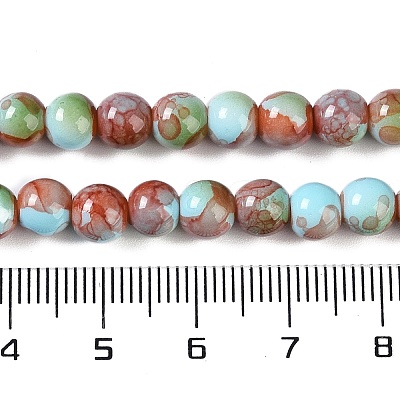 Baking Paint Glass Bead Strands GLAA-H031-01A-04-1