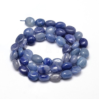 Natural Dyed & Heated Blue Aventurine Nuggets Beads Strands X-G-J335-34-1