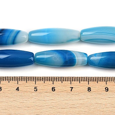 Natural Striped Agate/Banded Agate Beads Strands G-S280-10A-1