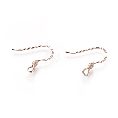 304 Stainless Steel Earring Hooks X-STAS-H436-04RG-1