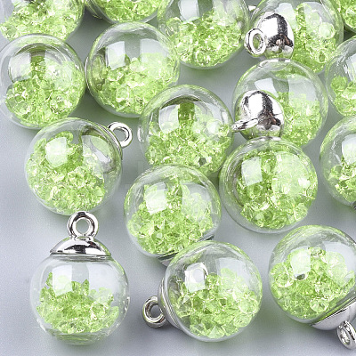 Glass Ball Pendants GLAA-T003-04C-1