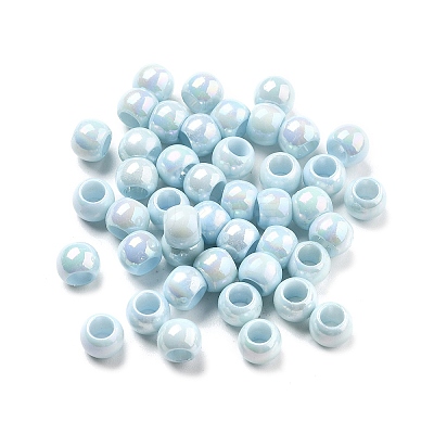 UV Plating Rainbow Iridescent Acrylic Beads PACR-D300-01H-1