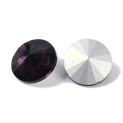 Glass Pointed Back Rhinestone RGLA-R003-12mm-M-1