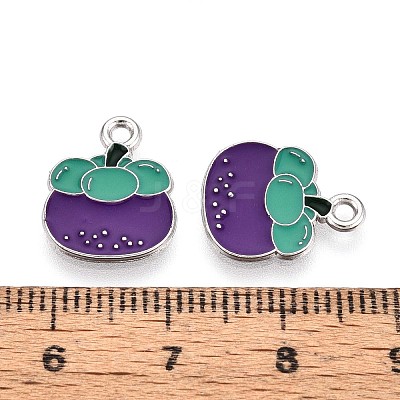 Fruit Alloy Enamel Charms PALLOY-S058-01P-23-1