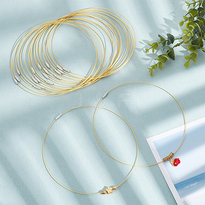 50Pcs Stainless Steel Wire Necklace Cord DIY Jewelry Making TWIR-NB0001-03-1