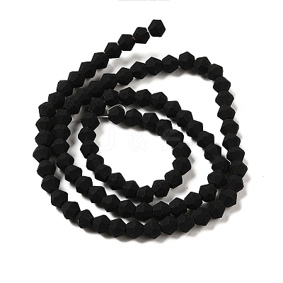 Imitate Austrian Crystal Frosted Glass Beads Strands GLAA-F029-TM4mm-B02-1