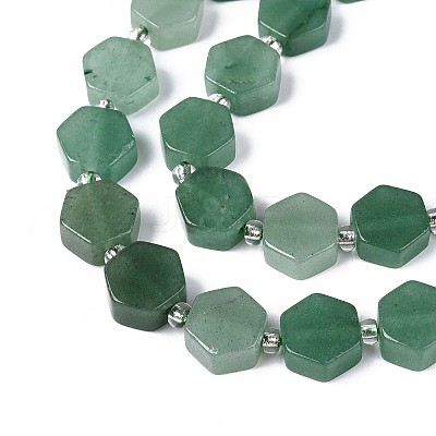 Natural Green Aventurine Beads Strands G-P534-A17-02-1