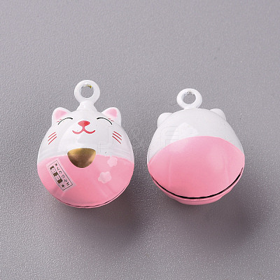 Baking Paint Brass Bell Pendants X-KKB-S002-009-1