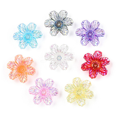 Transparent Acrylic Bead Caps PACR-N015-11-1