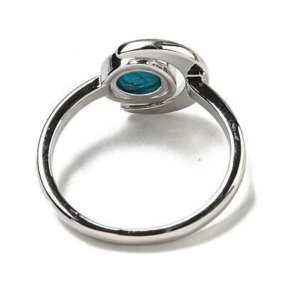 Natural Apatite Adjustable Rings RJEW-K269-09P-08-1