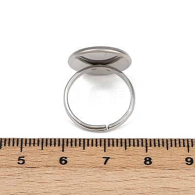 304 Stainless Steel Cuff Ring Components STAS-D372-05P-01E-1