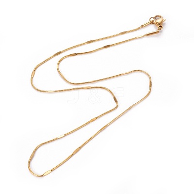 304 Stainless Steel Snake Chain Necklaces X-NJEW-F265-B-G-1