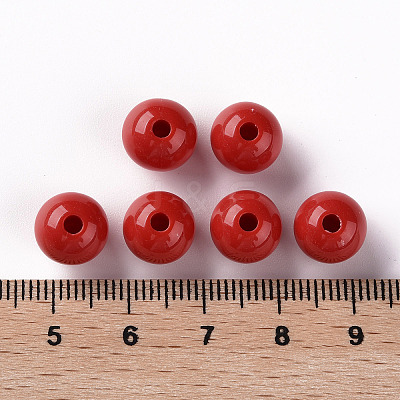 Opaque Acrylic Beads X-MACR-S370-C10mm-A14-1