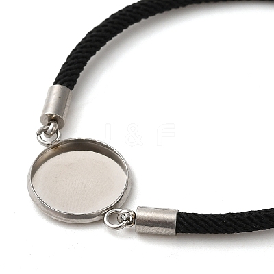 Milan Cord & 304 Stainless Steel Bracelets Making MAK-H004-02D-P01-1