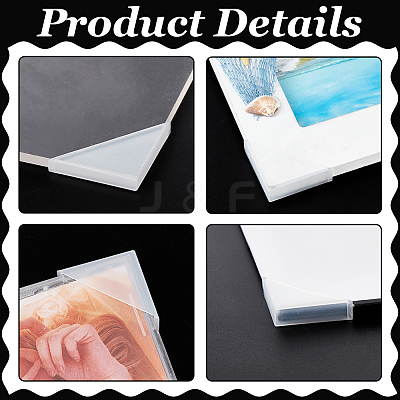 50Pcs Plastic Triangle Corner Protector FIND-NB0005-48B-1