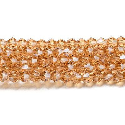 Transparent Electroplate Glass Beads Strands LS-GLAA-F029-3mm-C18-1