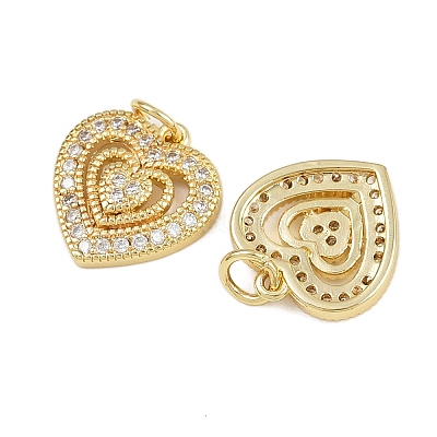 Brass Micro Pave Cubic Zirconia Pendants ZIRC-I367-11G-06-1