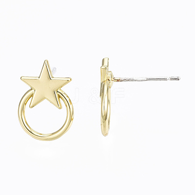 Alloy Stud Earring Findings PALLOY-T064-72LG-RS-1