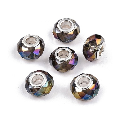 Transparent Glass European Beads GPDL-N004-D14mm-A17-1