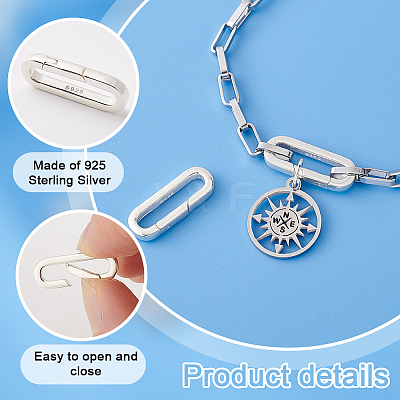 925 Sterling Silver Spring Gate Ringsed FIND-PH0021-77A-1