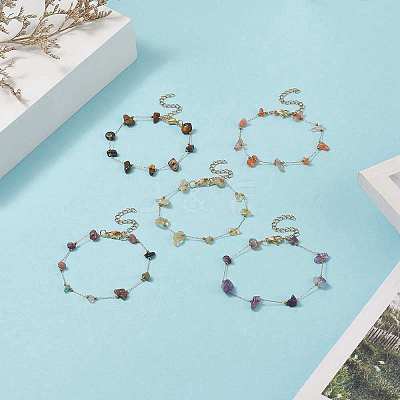 Natural Cowrie Shell & Glass Starfish Braided Bead Bracelet for Women X-BJEW-JB09943-1