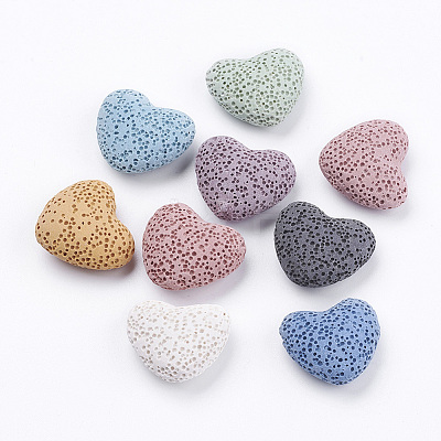 Unwaxed Natural Lava Rock Beads G-I190-A-1