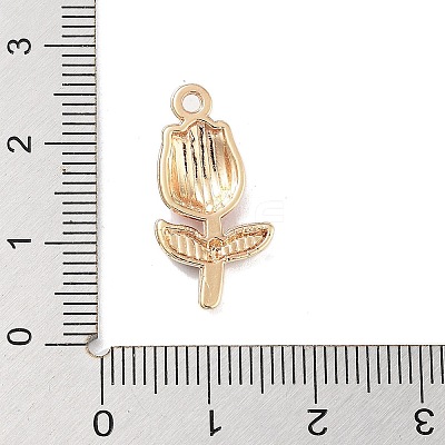 Golden Plated Alloy Enamel Pendants ENAM-L047-01G-04-1