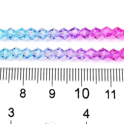 Gradient Color Baking Paint Glass Bead Strands DGLA-A039-T2mm-A08-1