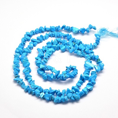 Synthetic Turquoise Chip Bead Strands X-G-M205-54-1
