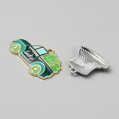 12Pcs Saint Patrick's Day Alloy Enamel Pendants ENAM-WH0065-98-1