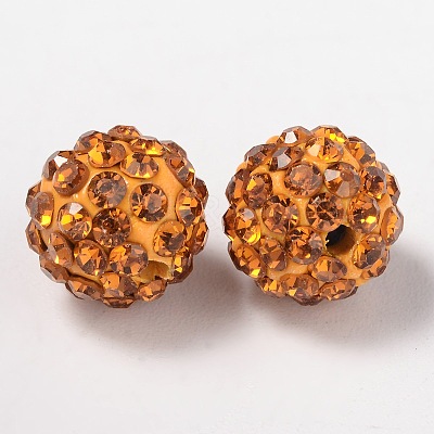 Pave Disco Ball Beads X1-RB-A130-10mm-14-1