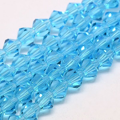 Imitate Austrian Crystal Bicone Glass Beads Strands X1-GLAA-F029-4x4mm-19-1