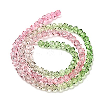 Transparent Painted Glass Beads Strands X1-DGLA-A034-T4mm-A18-1