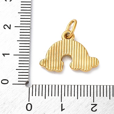 304 Stainless Steel Enamel Pendants STAS-I331-05G-1