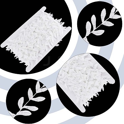 15 Yards Lace Embroidery Polyester Ribbons SRIB-GF0001-05-1